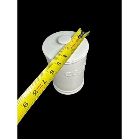 Vintage Fitz & Floyd Coffee Canister Everyday White Porcelain W/ Air Tight Lid - Picture 7 of 7